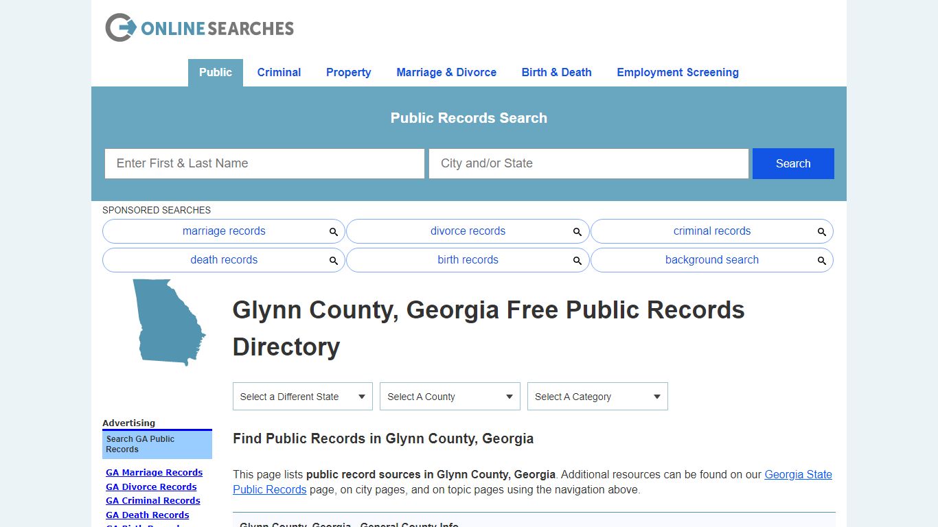 Glynn County, Georgia Public Records Directory